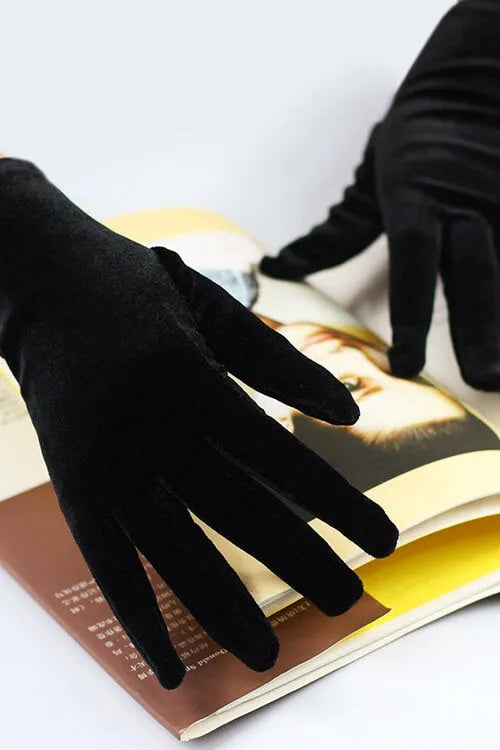 Black Long Evening Gloves for Women, Stretch Opera Length Formal Gloves, Elegant Prom Wedding Party Costume Gloves-Bridal Gloves 2026-Viniodress-Black-Elbow-