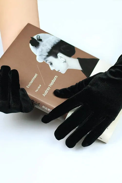 Black Long Evening Gloves for Women, Stretch Opera Length Formal Gloves, Elegant Prom Wedding Party Costume Gloves-Bridal Gloves 2026-Viniodress-Black-Elbow-