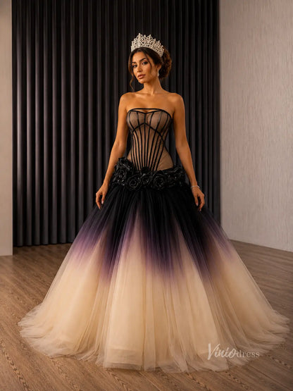 251151 50cm black wedding-wedding dresses 2026-Viniodress-Black-Custom Size – Add Measurements in Cart-