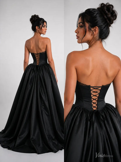 AS106-Prom Dresses 2026-Viniodress-Black-Custom Size – Add Measurements in Cart-