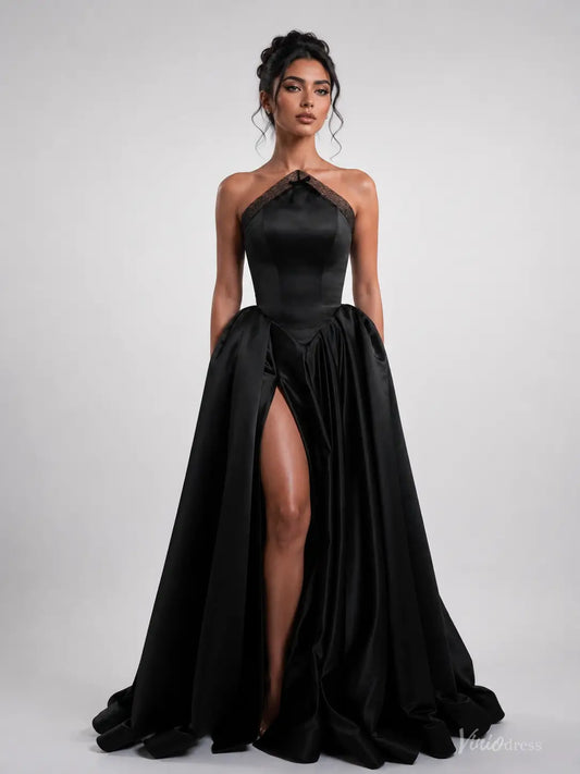 AS106-Prom Dresses 2026-Viniodress-Black-Custom Size – Add Measurements in Cart-