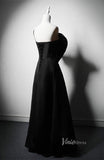 Black Satin Bow Tie Cheap Prom Dresses Strapless Formal Dress AD1218-prom dresses-Viniodress-Viniodress