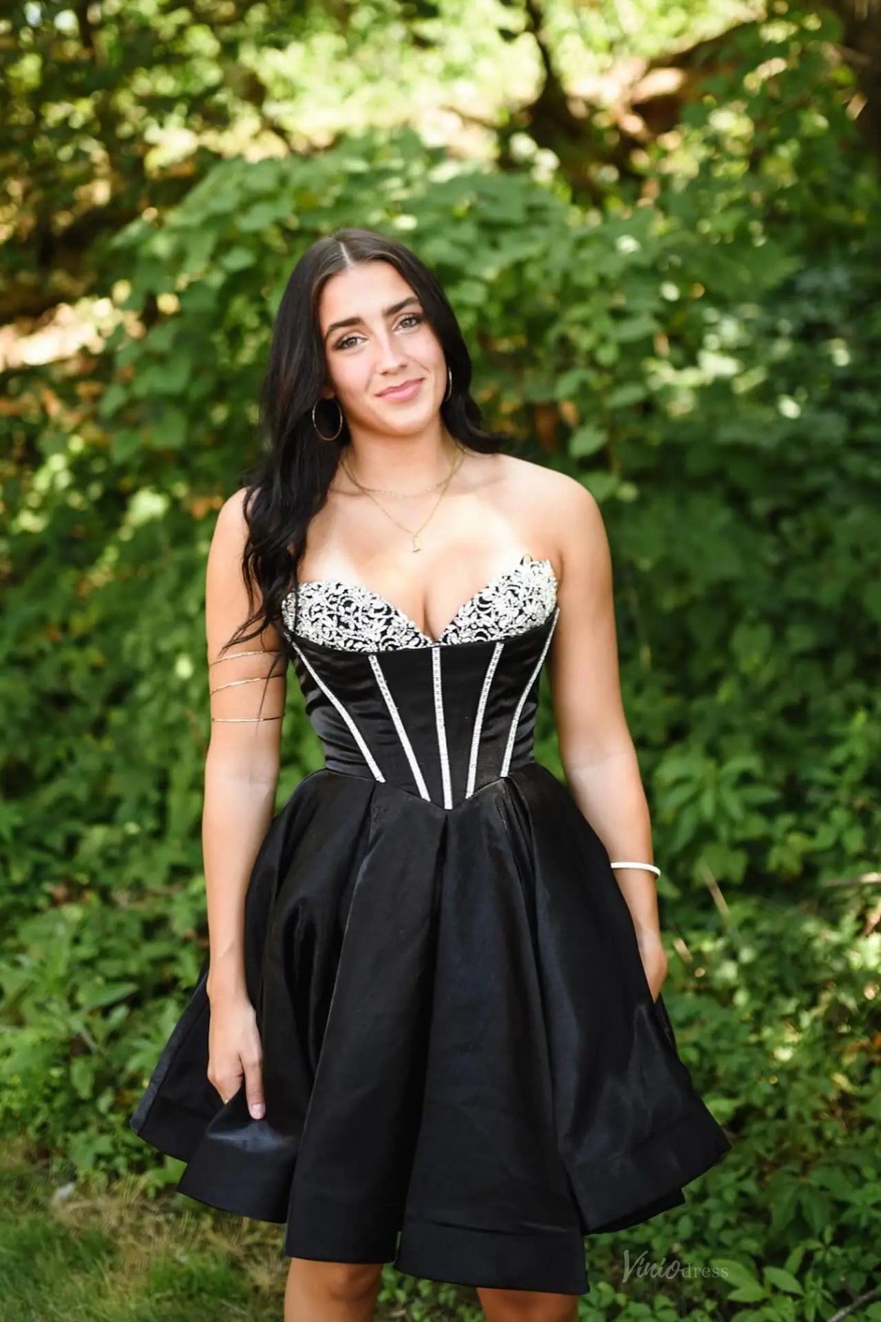 HS016不转-Homecoming Dresses 2026-Viniodress-Black-Custom Size-