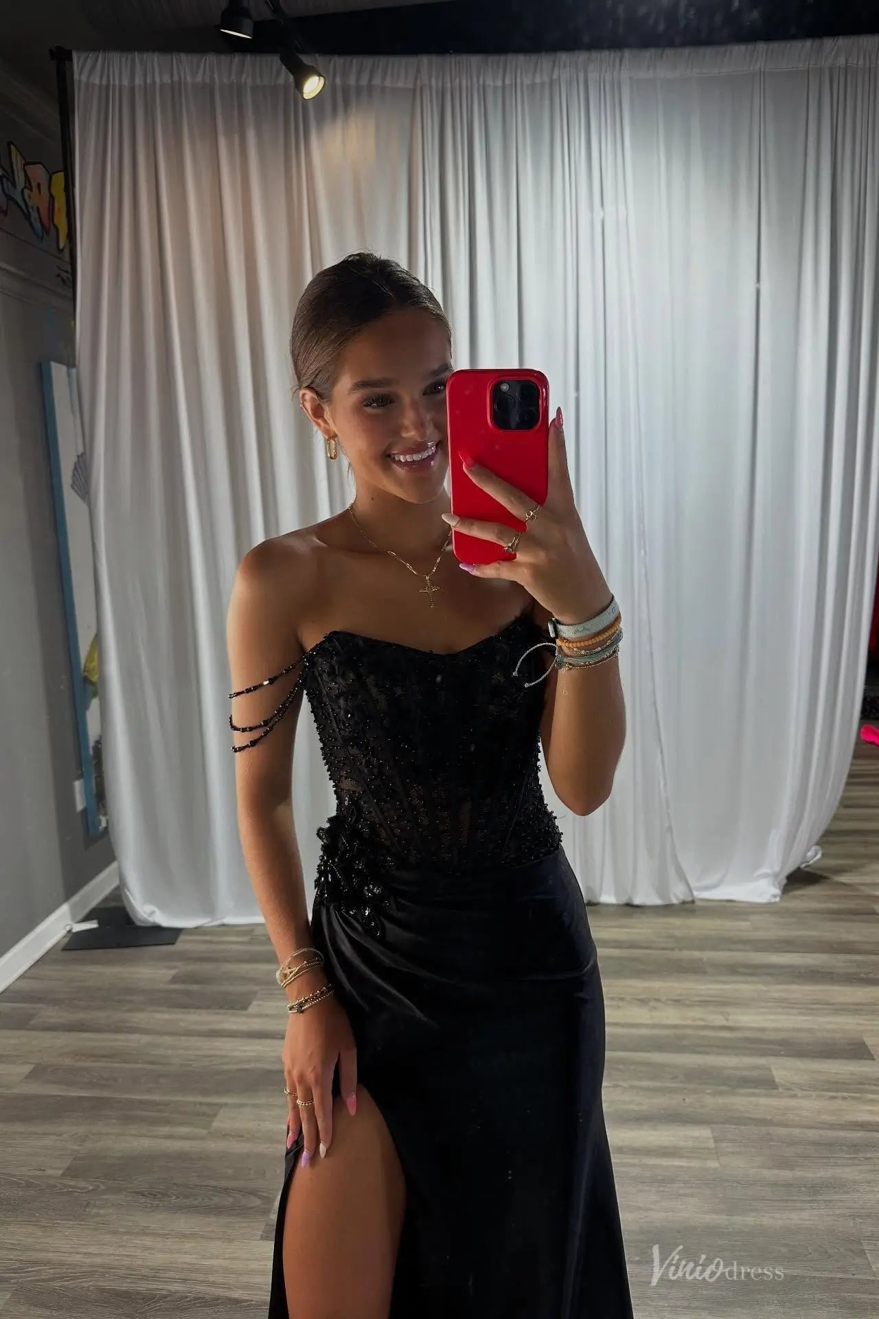 SS213不转-prom dresses 2026-Viniodress-Black-Custom Size-