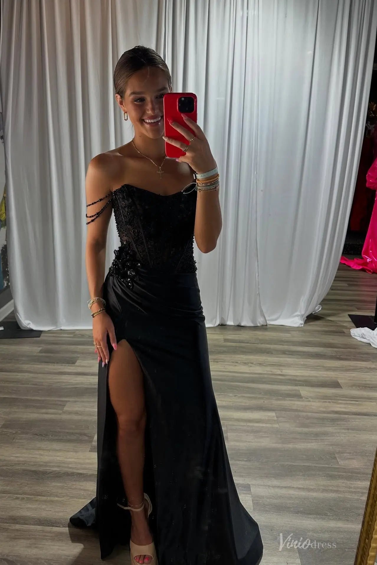 SS213不转-prom dresses 2026-Viniodress-Black-Custom Size-