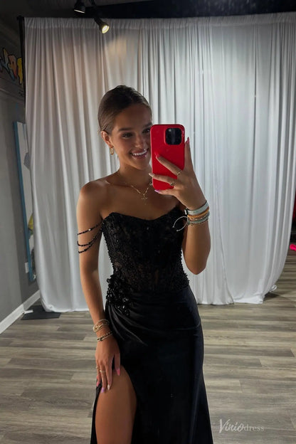 SS213不转-prom dresses 2026-Viniodress-Black-Custom Size-
