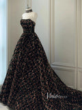 Black Sequin Glitter Ball Gown Sweet 16 Dress Princess Quince Dress FD2787-Quinceanera Dresses-Viniodress-Viniodress