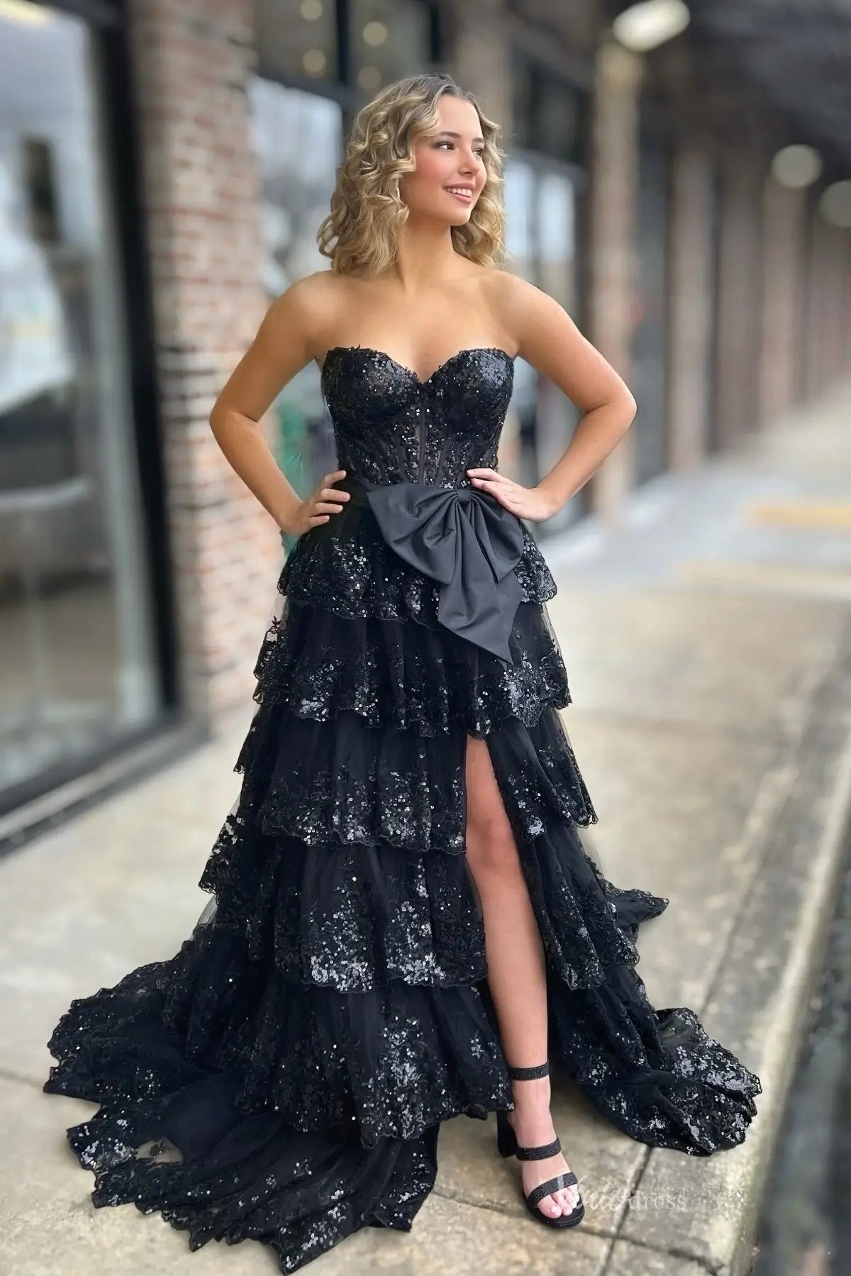 RF156-prom dresses 2026-Viniodress-Black-Custom Size-