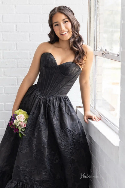JC026-prom dresses 2026-Viniodress-Black-Custom Size-