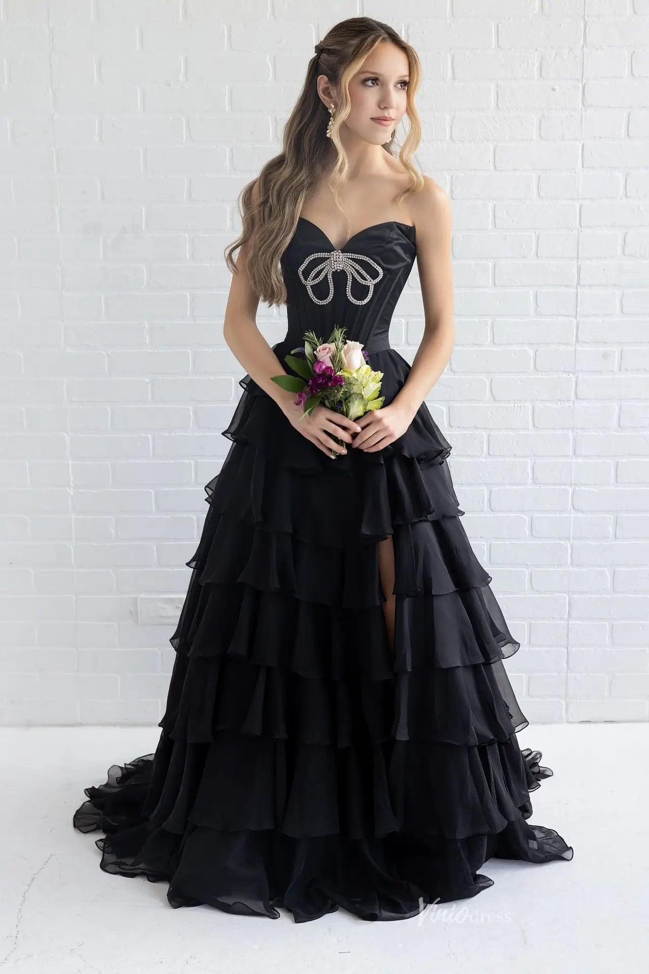 RF314-prom dresses 2026-Viniodress-Black-Custom Size-