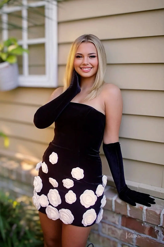 HB017-Homecoming Dresses 2026-Viniodress-Black-Custom Size – Add Measurements in Cart-