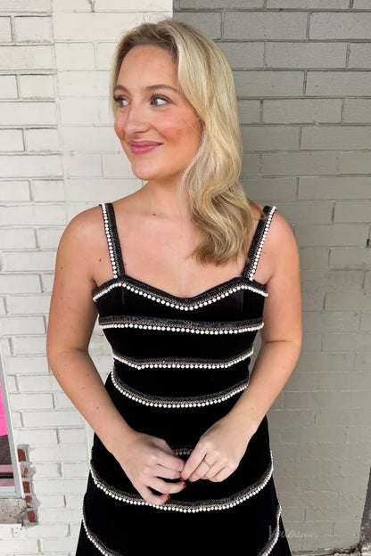 AE2025 velvet-Prom Dresses 2026-Viniodress-Black-Custom Size-