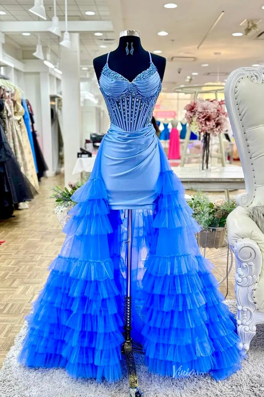 RF121不转-prom dresses 2026-Viniodress-Blue-Mini-Custom Size