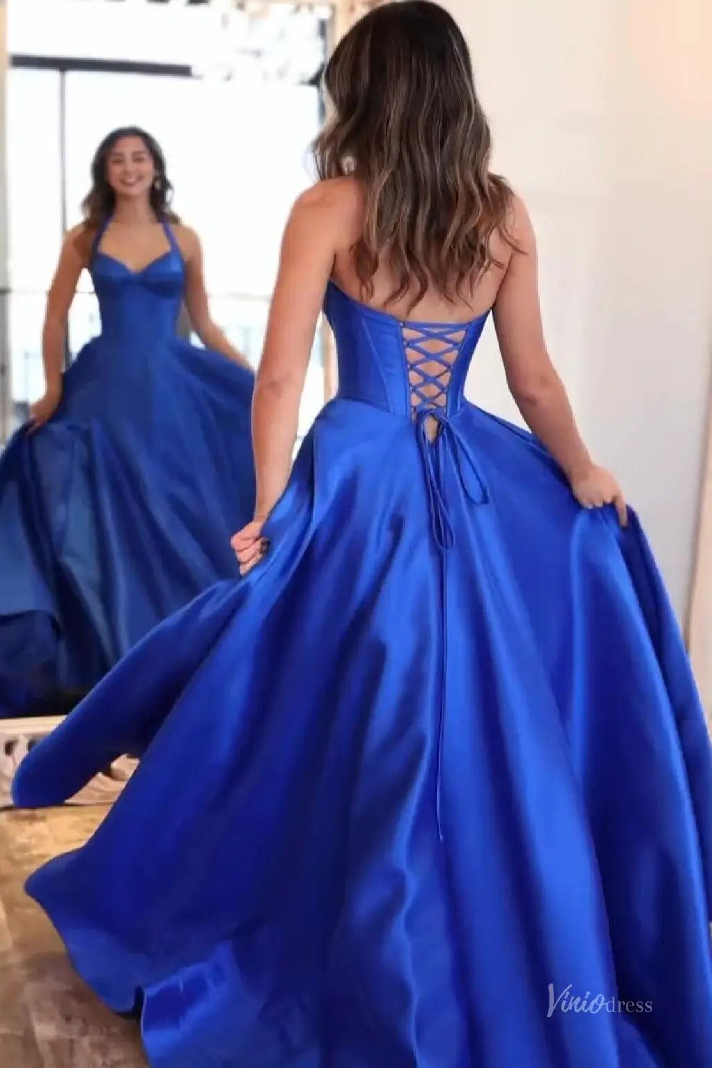 AS091-prom dresses 2026-Viniodress-Blue-Custom Size – Add Measurements at Cart-
