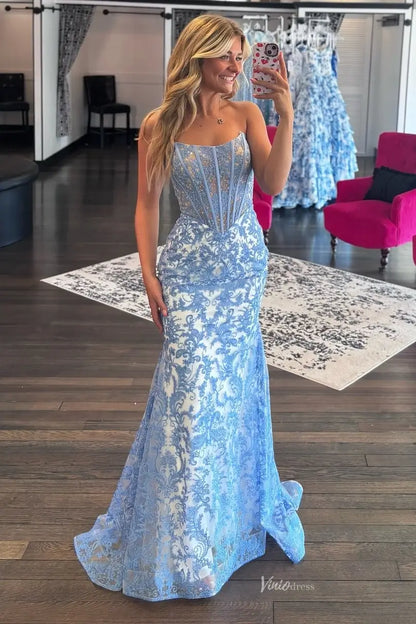 LP009-prom dresses 2026-Viniodress-Light Blue-Custom Size-