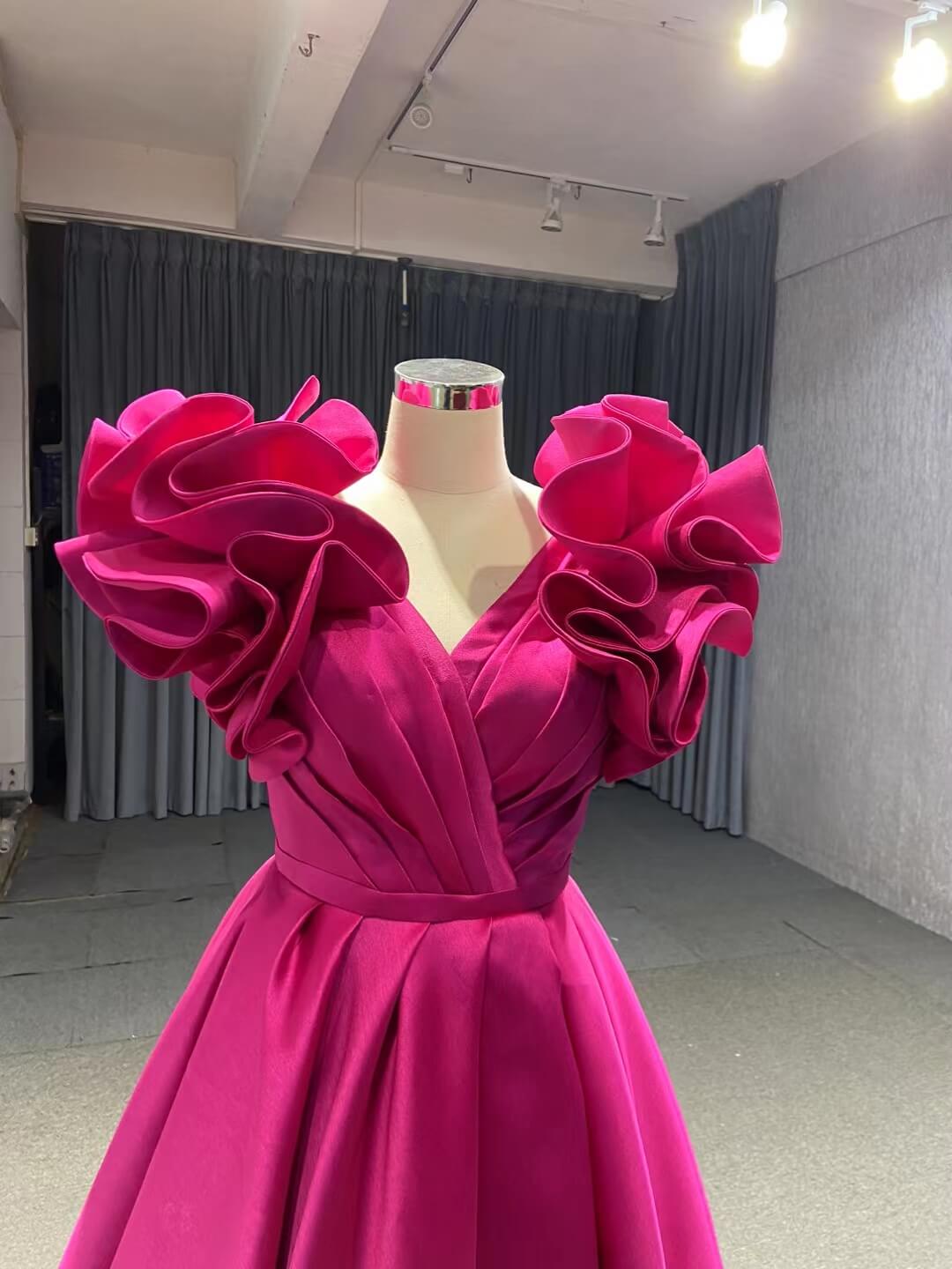Blue Violet Satin Formal Gown Pageant with Slit 67431 viniodress-prom dresses 2025 -Viniodress-Purple-Custom Size-
