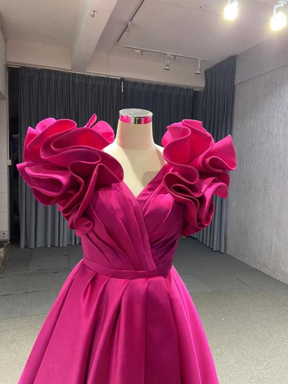 Blue Violet Satin Formal Gown Pageant with Slit 67431 viniodress-prom dresses 2025 -Viniodress-Purple-Custom Size-