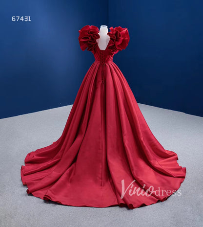 Blue Violet Satin Formal Gown Pageant with Slit 67431 viniodress-prom dresses 2025 -Viniodress-Purple-Custom Size-