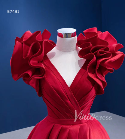 Blue Violet Satin Formal Gown Pageant with Slit 67431 viniodress-prom dresses 2025 -Viniodress-Purple-Custom Size-