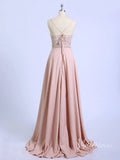 Blush Pink Evening Dresses Beaded Wedding Guest Dress FD1292-prom dresses-Viniodress-Viniodress