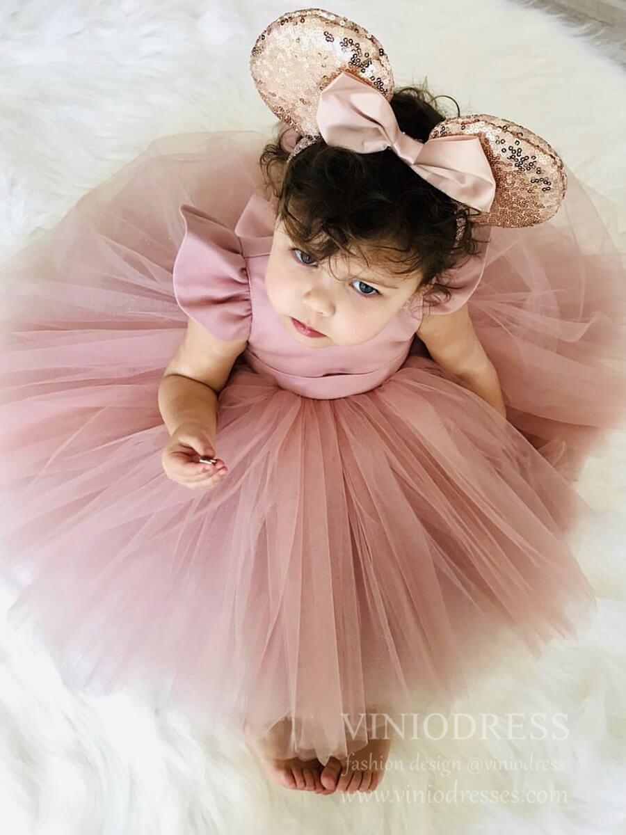 Blush Pink Kids Tutu Dress Flower Girl Dresses GL1059-flower girl dresses 2025 -Viniodress-Blush Pink-Custom Size-