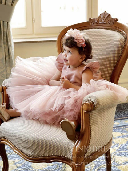 Blush Pink Kids Tutu Dress Flower Girl Dresses GL1059-flower girl dresses 2025 -Viniodress-Blush Pink-Custom Size-