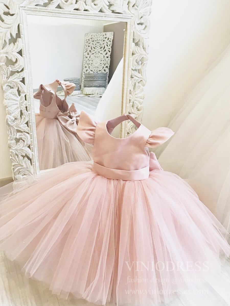 Blush Pink Kids Tutu Dress Flower Girl Dresses GL1059-flower girl dresses 2025 -Viniodress-Blush Pink-Custom Size-