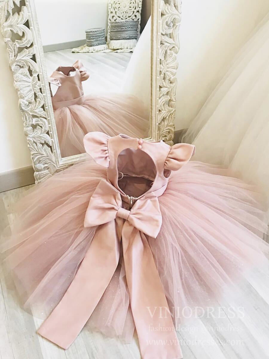 Blush Pink Kids Tutu Dress Flower Girl Dresses GL1059-flower girl dresses 2025 -Viniodress-Blush Pink-Custom Size-
