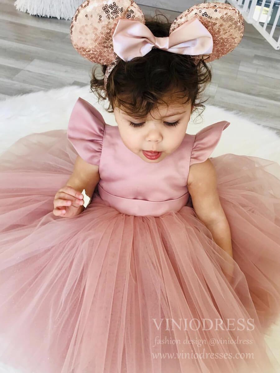 Blush pink childrens dress online