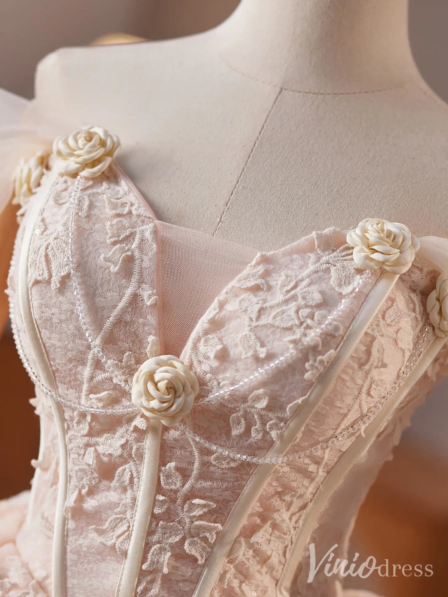 Blush Pink Off-Shoulder Homecoming Dress with Embroidered Corset Bodice and Tulle Skirt – BJ085-Homecoming Dresses 2025 -Viniodress-Blush-Custom Size-