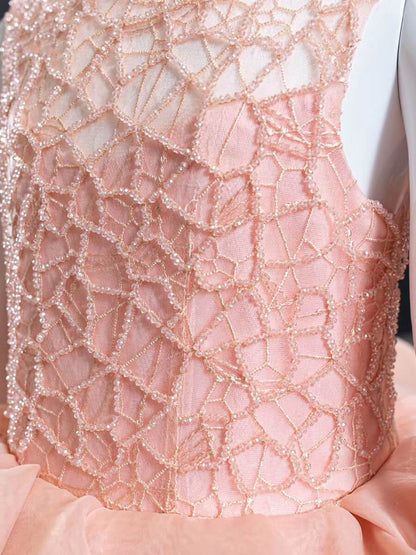 Blush Pink Pageant Dress for Little Girls FD1096C-Pageant Dresses for Kids 2025 -Viniodress-As Picture-Custom Size-