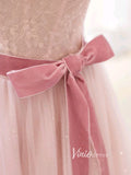 Prom Dress 2025 Blush Pink Tulle Prom Dresses Mid-Length Spaghetti Strap Evening Dress FD3430-unique prom dresses-Blush Pink-Custom Size-Viniodress