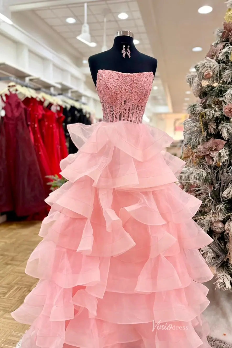 RF200 organza-prom dresses 2026-Viniodress-Ivory-Custom Size-