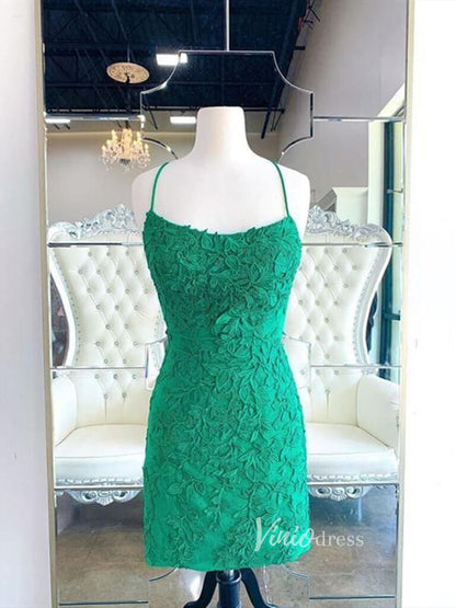 Bodycon Lace Cocktail Dresses Tight Homecoming Mini Party Dress SD1240-Homecoming Dresses 2025 -Viniodress-Blush Pink-Custom Size-