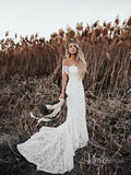 Boho Lace Wedding Dresses Lace Mermaid Wedding Dress Viniodress VW1108-wedding dresses-Viniodress-Viniodress