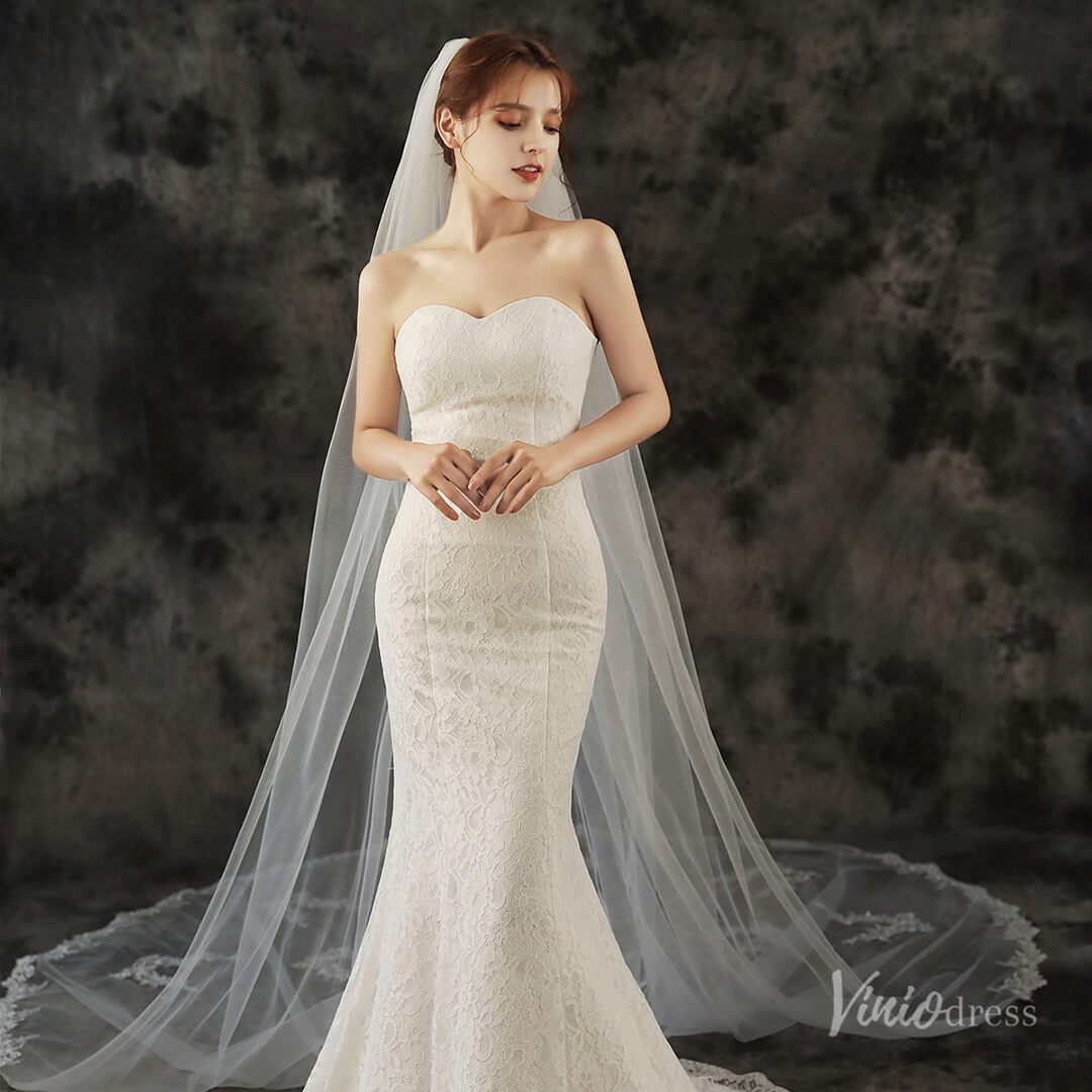 Lace Appliqued Cathedral Veil Viniodress TS1907-Veils-Viniodress-Ivory-Viniodress