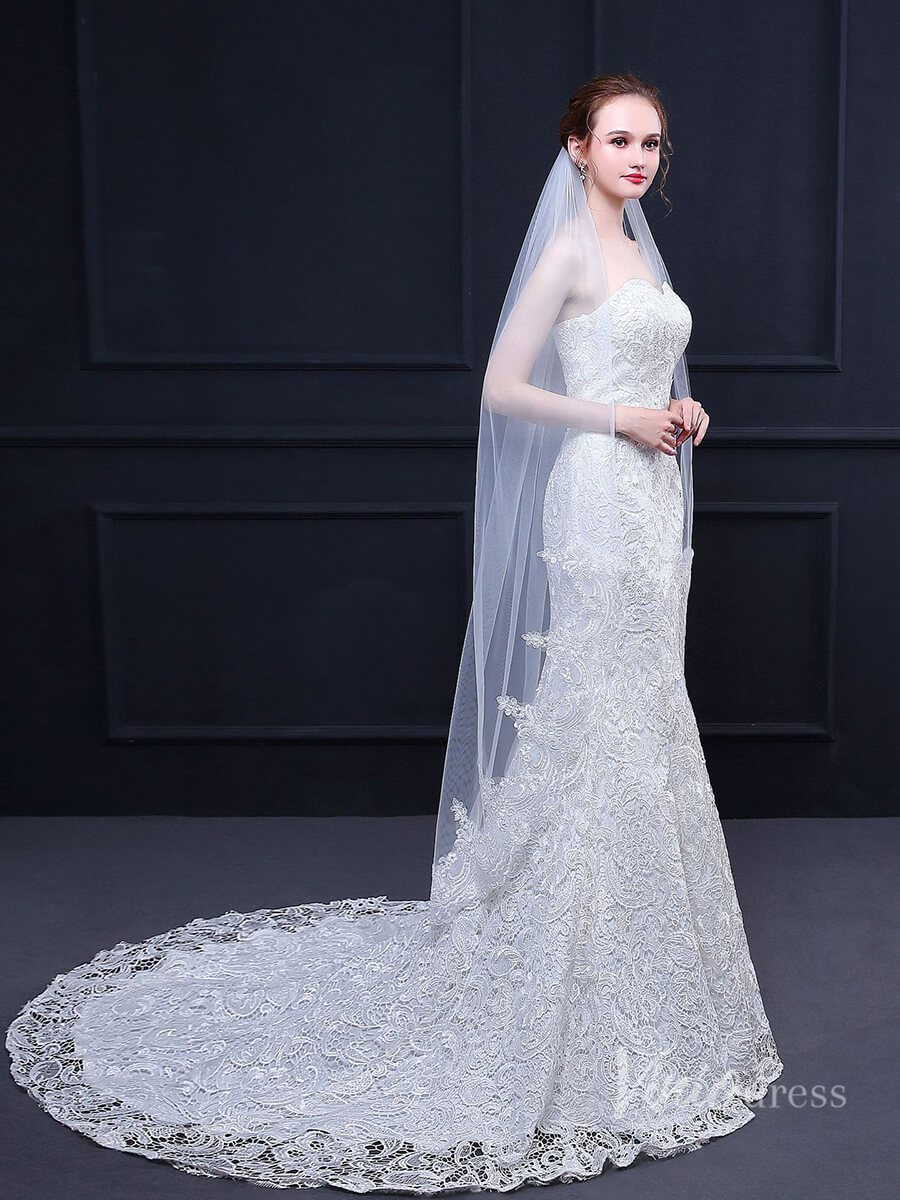 Waltz Length Mantilla Veil Viniodress TS18017-Veils-Viniodress-Viniodress