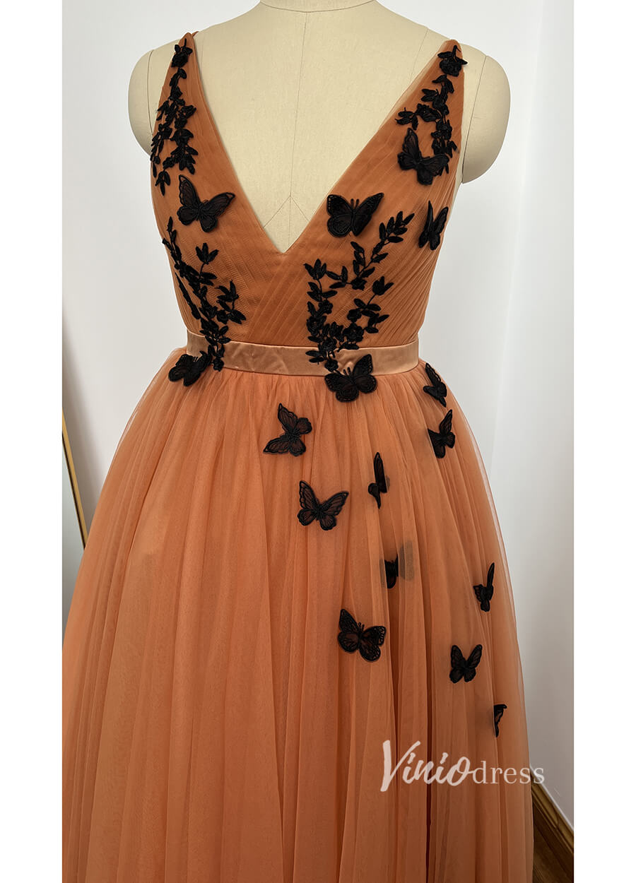 Short Prom Dresses 2025 Brown Tulle Tea Length Prom Dresses Backless Cocktail Dress SD1251-homecoming dresses-Viniodress-Brown-Custom Size-Viniodress