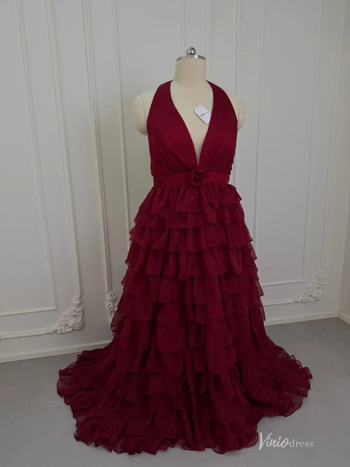 RFH02-prom dresses 2026-Viniodress-Burgundy-Custom Size – Add Measurements in Cart-
