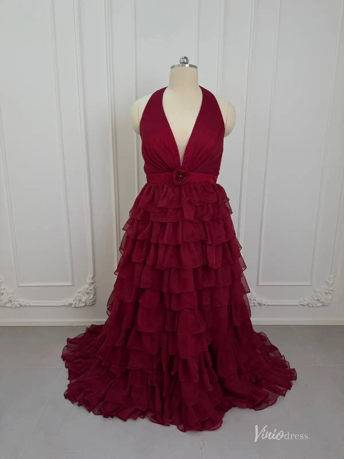 RFH02-prom dresses 2026-Viniodress-Burgundy-Custom Size – Add Measurements in Cart-