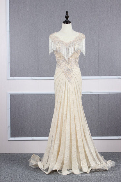 Burgundy Prom Dresses Beaded 20s Formal Dress FD2471-Evening Dresses 2025 -Viniodress-Burgundy-US 2-