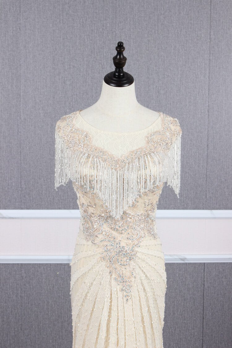 Burgundy Prom Dresses Beaded 20s Formal Dress FD2471-Evening Dresses 2025 -Viniodress-Burgundy-US 2-