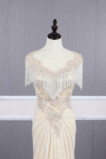 Burgundy Prom Dresses Beaded 20s Formal Dress FD2471-Evening Dresses 2025 -Viniodress-Burgundy-US 2-