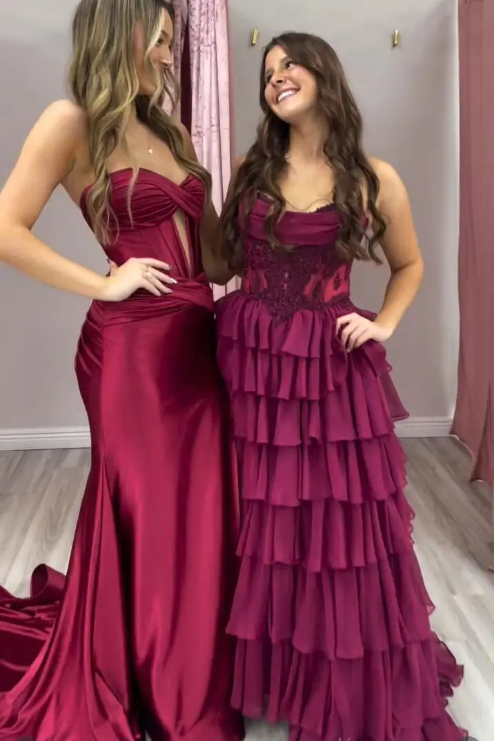 RF074-Prom Dresses 2026-Viniodress-Burgundy-A-Custom Size