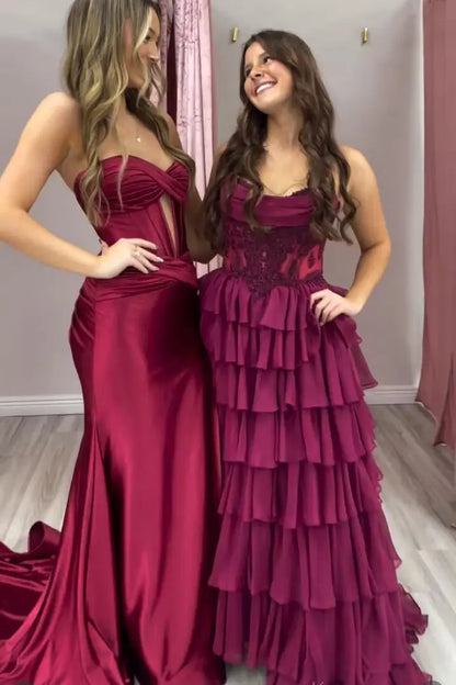 RF074-Prom Dresses 2026-Viniodress-Burgundy-A-Custom Size