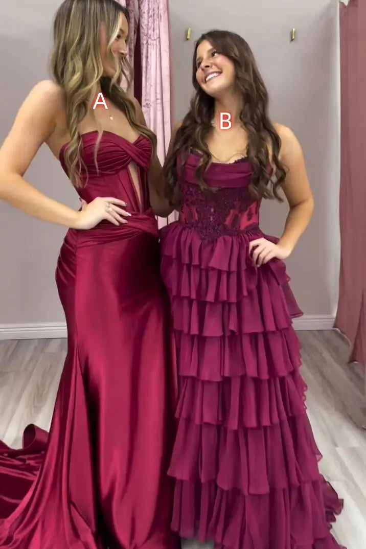 RF074-Prom Dresses 2026-Viniodress-Burgundy-A-Custom Size