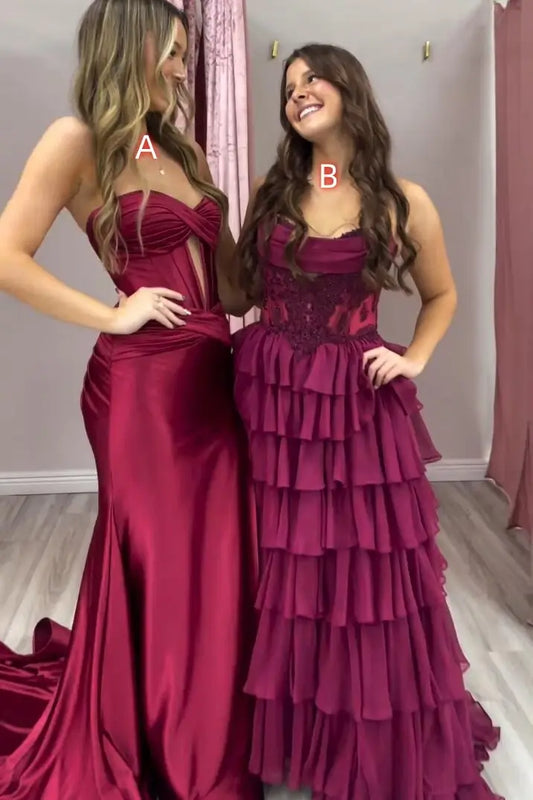 RF074-Prom Dresses 2026-Viniodress-Burgundy-A-Custom Size