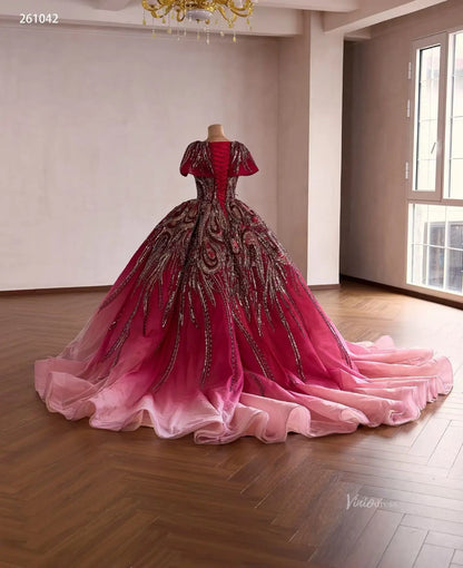 261042 80cm-Quinceanera Dresses 2026-Viniodress-Burgundy-Custom Size – Add Measurements in Cart-