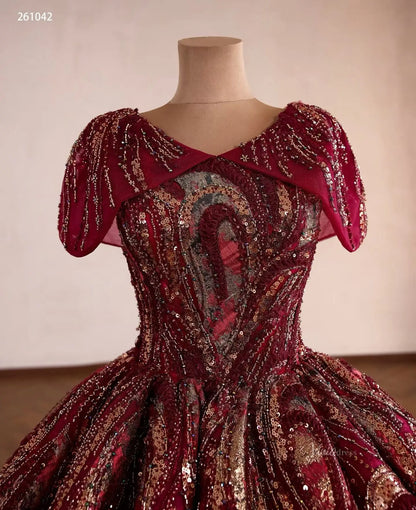 261042 80cm-Quinceanera Dresses 2026-Viniodress-Burgundy-Custom Size – Add Measurements in Cart-