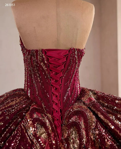 261051-Quinceanera Dresses 2026-Viniodress-Burgundy-Custom Size – Add Measurements in Cart-
